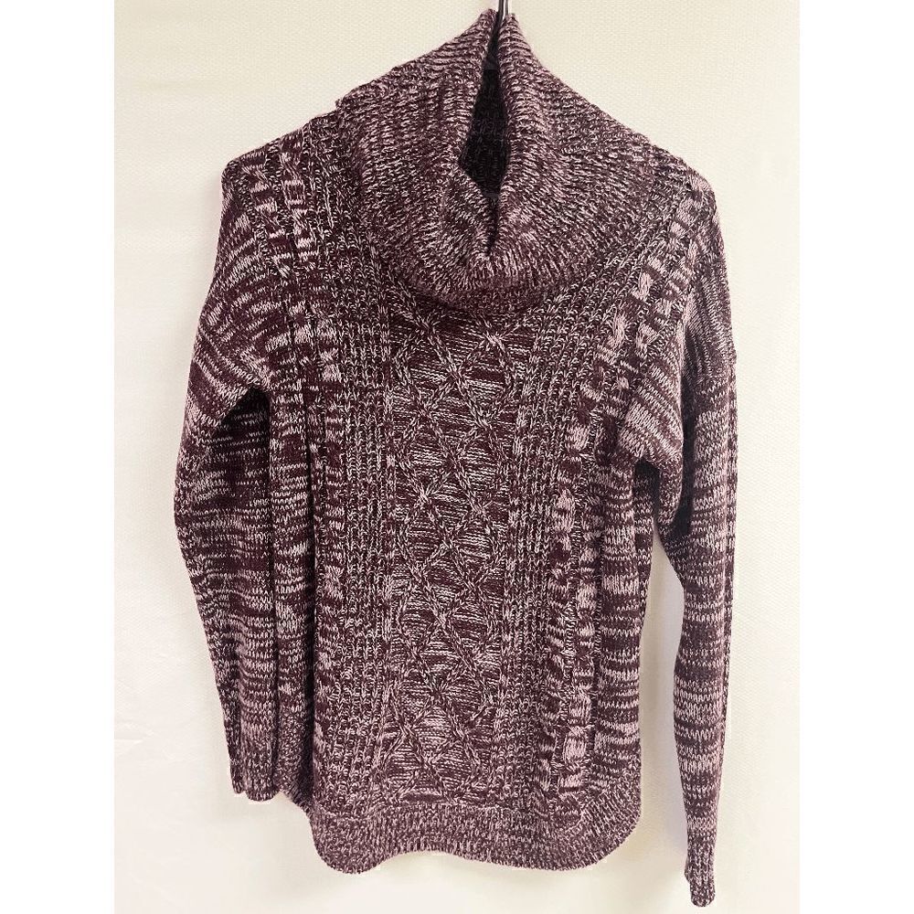 Vintage Jason Maxwell Womens Wool Blend Mock Neck Sweater Brown Size Small